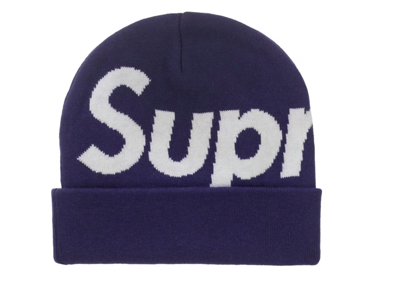 Supreme Big Logo Beanie (FW25) Purple