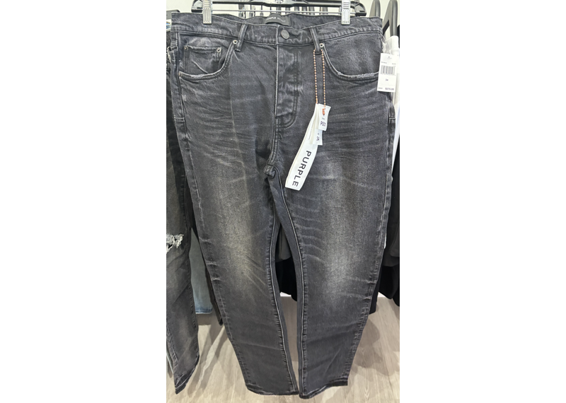 Purple Skinny Authentic Black Denim