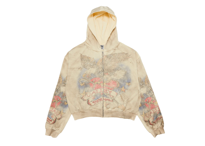 Vale Forever Nostalgia Zip Up Tattered/Cream