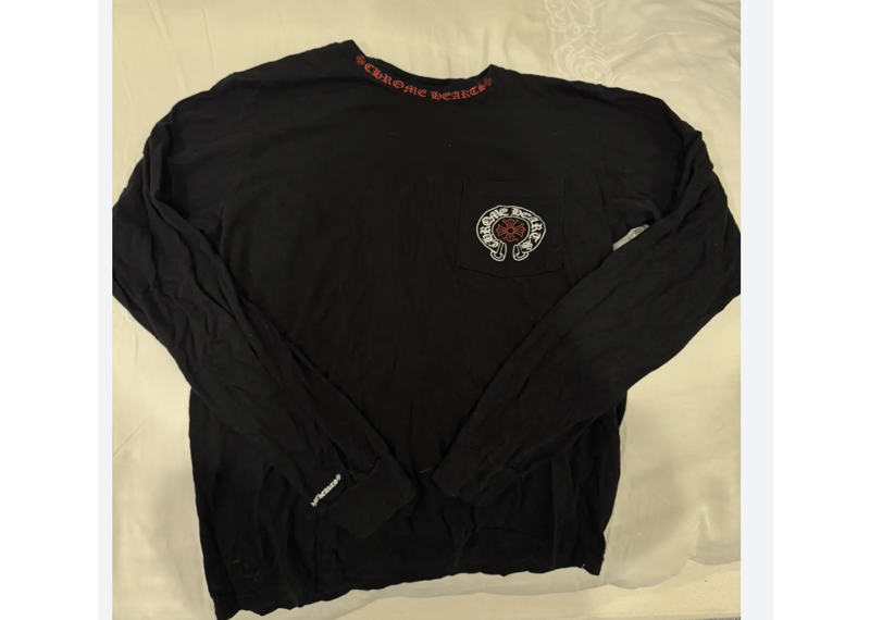 Chrome Hearts Red Logo Neck Chrome Hearts Long Sleeve