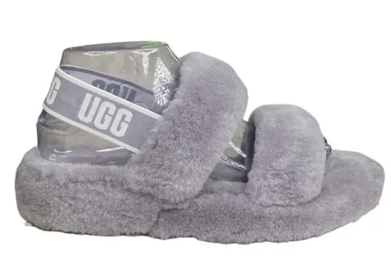 UGG Oh Yeah Slides Grey