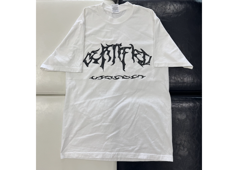 CRTFD Distressed Tee White/Black