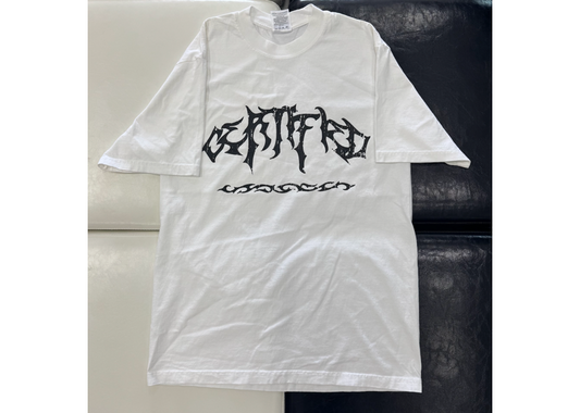 CRTFD Distressed Tee White/Black