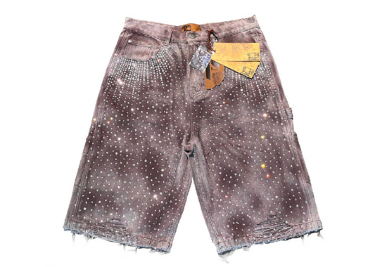 Redial 20k Diamond Shorts in Washed Brown