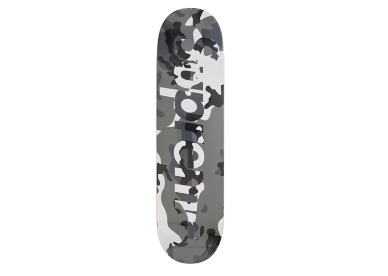 Supreme Camo Logo Skateboard Deck - snow camo