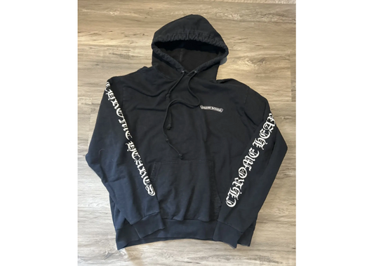 Chrome Heart Scroll Black Pullover Hoodie