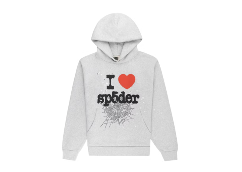 Sp5der Souvenir Hoodie Heather Grey
