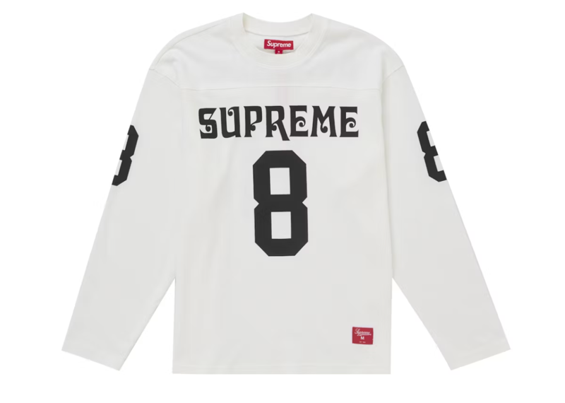 Supreme Affiliated L/S Football Top White