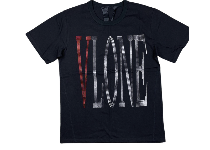 Vlone Rhinestone Black Tee