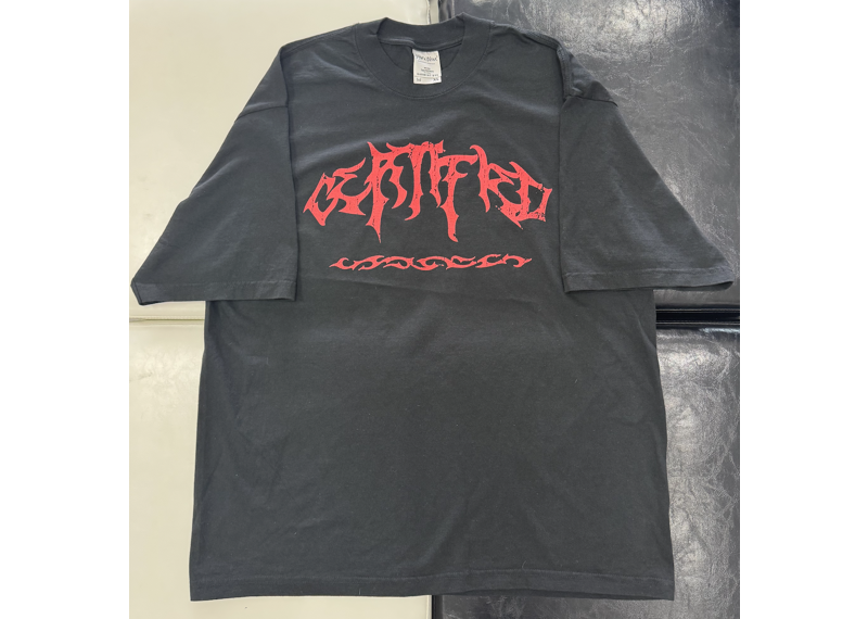 CRTFD Distressed Tee Black/Red