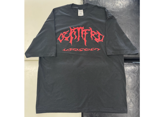 CRTFD Distressed Tee Black/Red