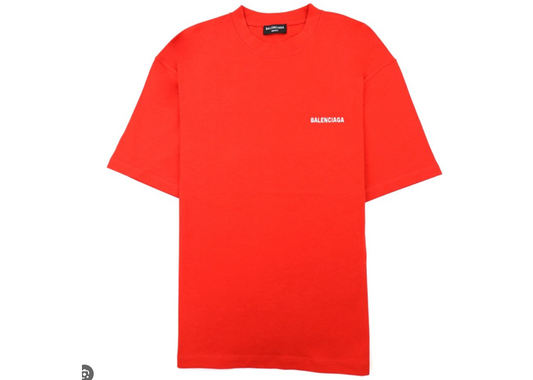 Balenciaga Logo Crewneck T Shirt Orange/white