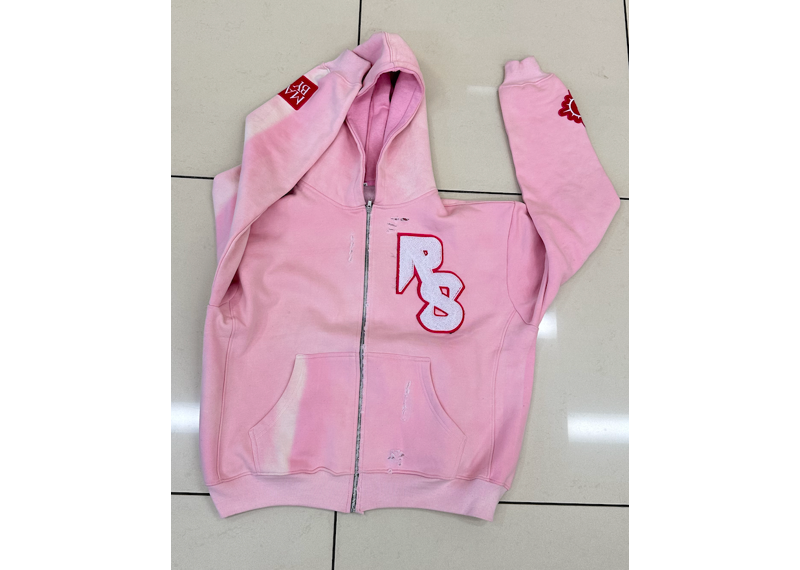 Rack Star Zip Up Pink/White