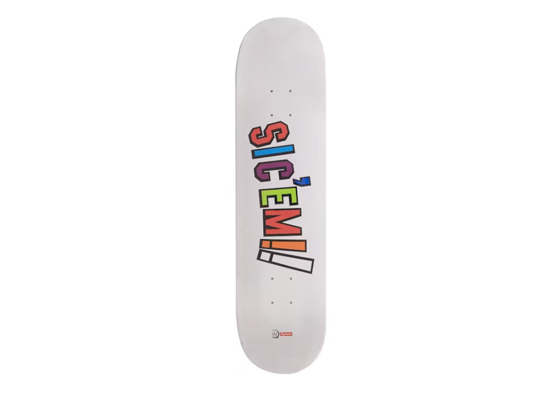 Supreme WTAPS Sicem! Skateboard Deck White