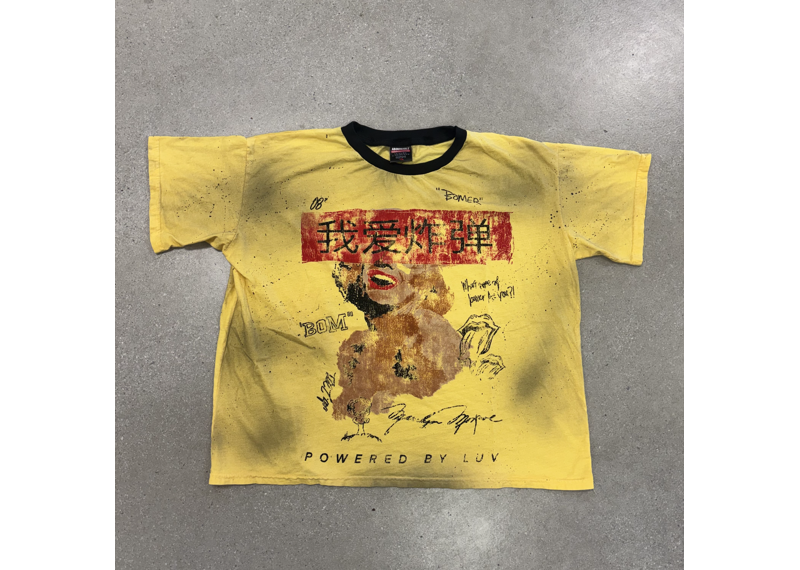 Abominable Powered By Luv Yellow Ringer Tee