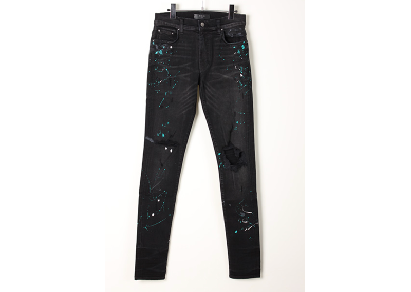 Amiri Paint Splatter Jean Black