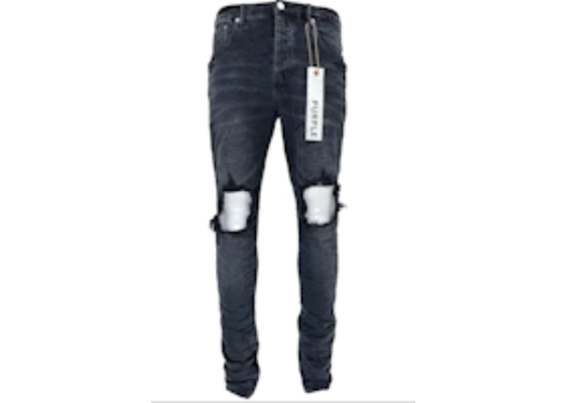 PURPLE BRAND Wash Blowout 'Black'