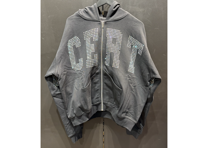 CRTFD Black Rhinestone Hoodie