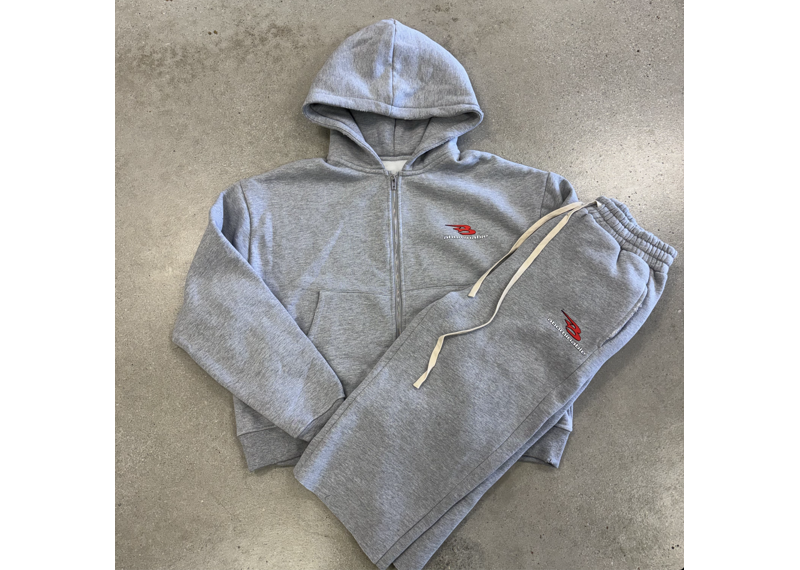 Abominable Grey/Red Spring Sweatsuit