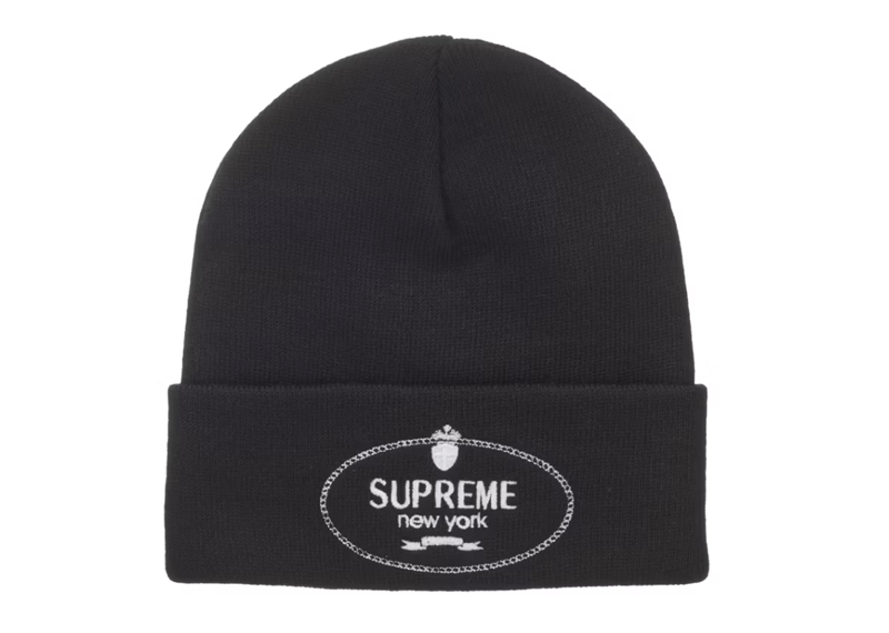 Supreme Crest Beanie Black
