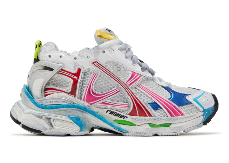BALENCIAGA RUNNER SNEAKER WORN-OUT - WHITE MULTI-COLOR