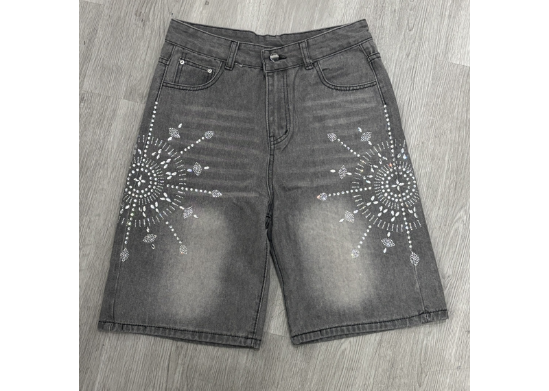 Skyline Denim Shorts - Grey