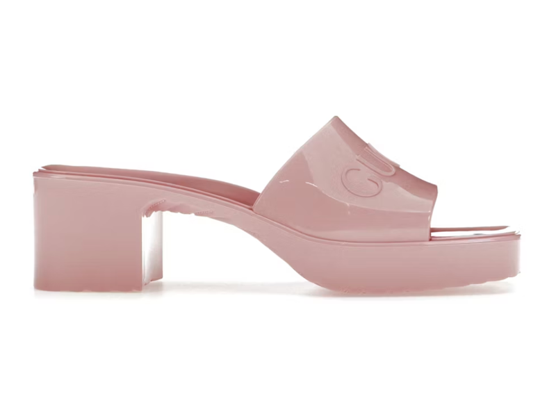 Gucci 60mm Slide Sandal Pink Rubber