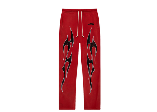 Hellstar Halloween Flame Sweatpants Red