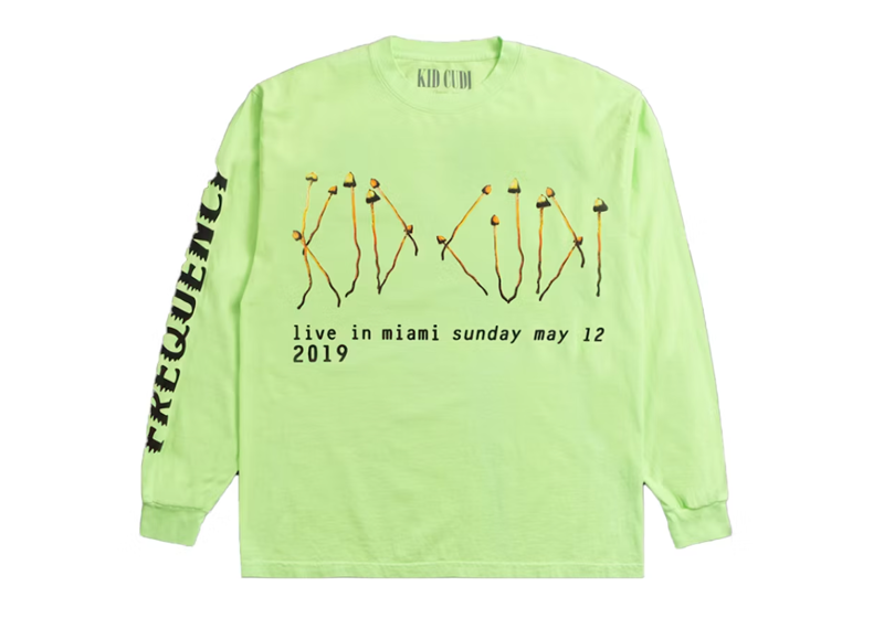Kid Cudi Rolling Loud Illusions L/S Tee Lime
