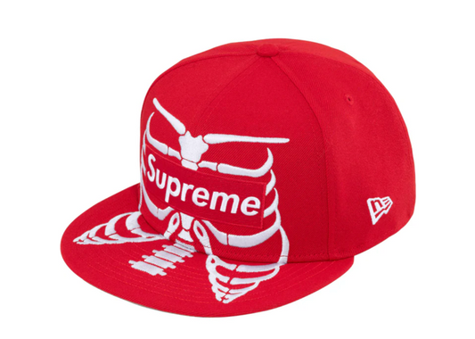 Supreme Bones Box Logo New Era 59Fifty Cap Red