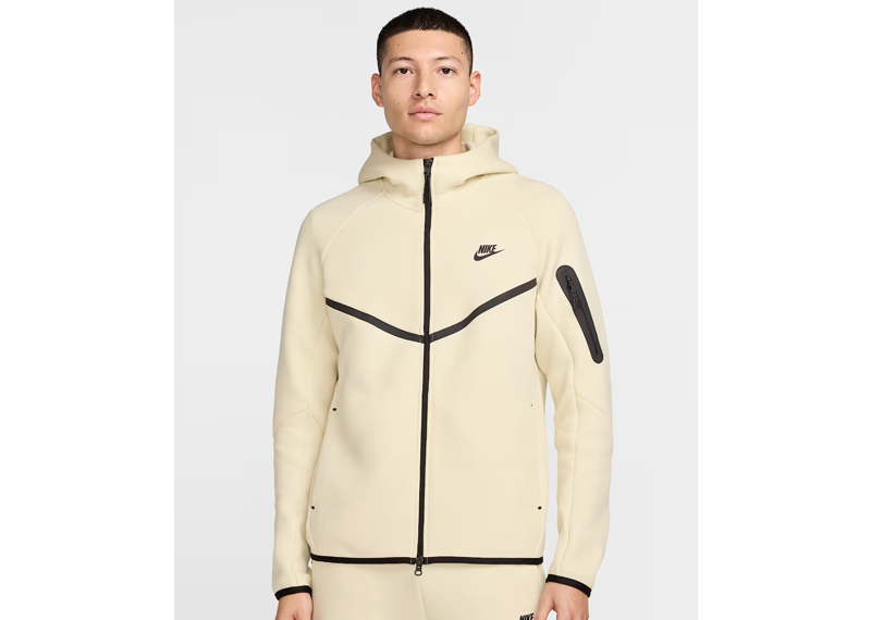 NIKE SPORTSWEAR TECH FLEECE WINDRUNNER FULL ZIP HOODIE KHAKI/BLACK