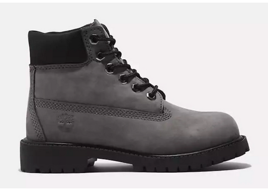 Timberland Junior Premium 6-Inch Medium Grey Waterproof Boots