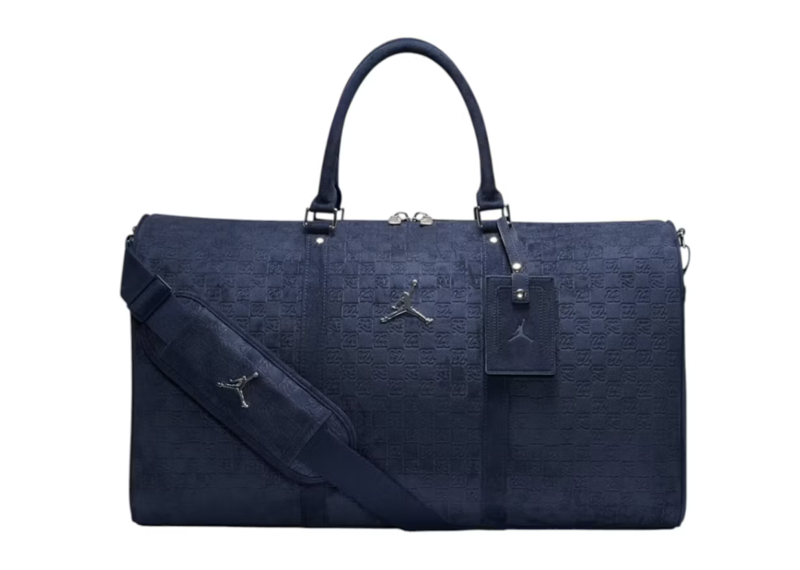 Nike Jordan Suede Monogram 40L Duffel Midnight Navy