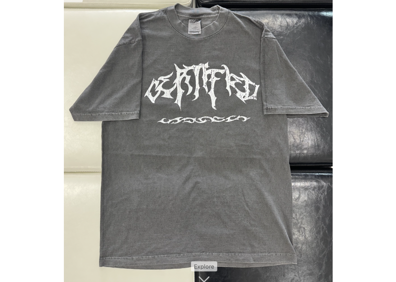 CRTFD Distressed Tee Off Black