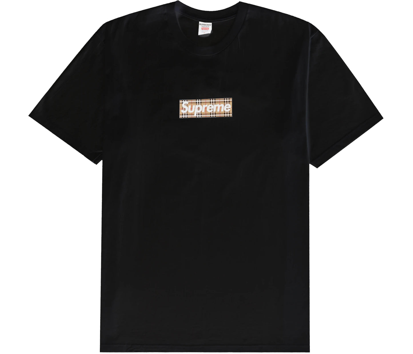 Supreme Burberry Box Logo Tee Black
