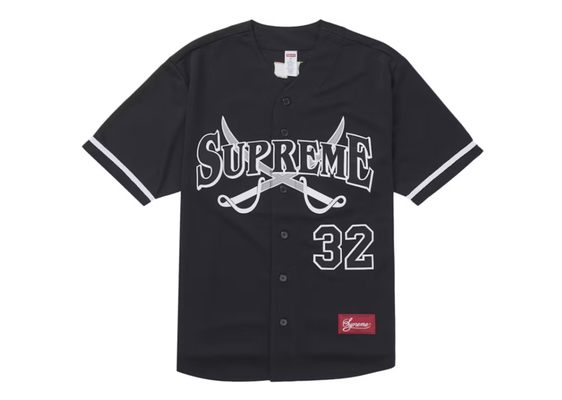 Supreme Swords Baseball Jersey Black