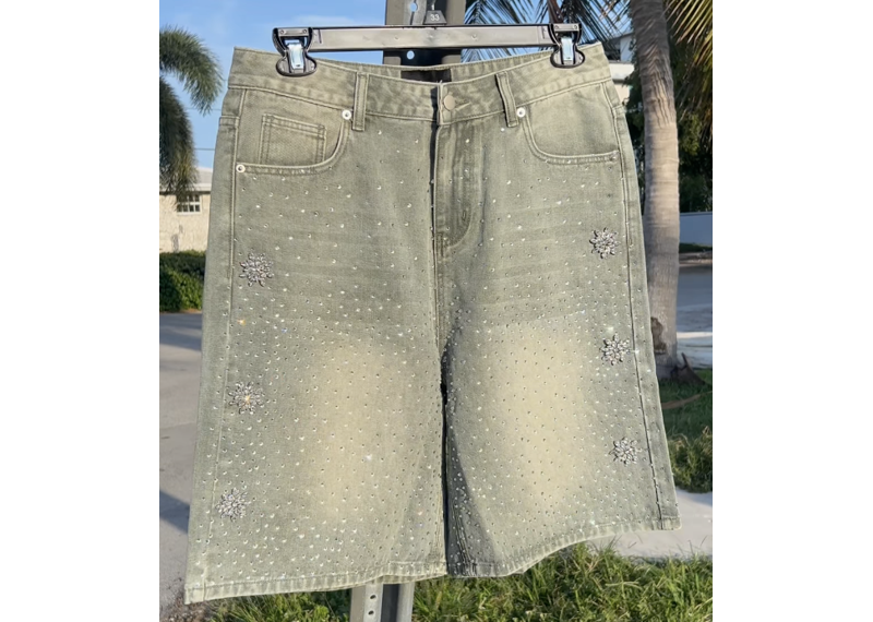 Fraternal Olive Jean Shorts