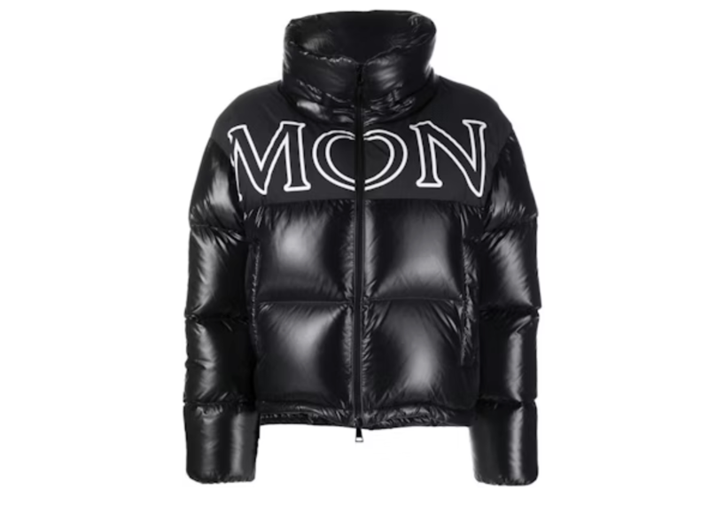 Moncler FW22 Gers Logo Short Stand Collar Down Jacket Women Black
