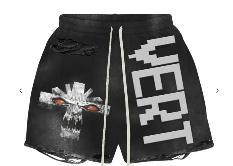 Vertabrae Monster Cross Shorts Black Grey