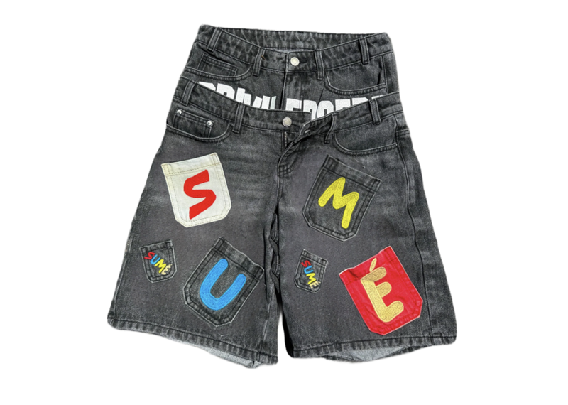 Sume Double Waisted Jorts Black