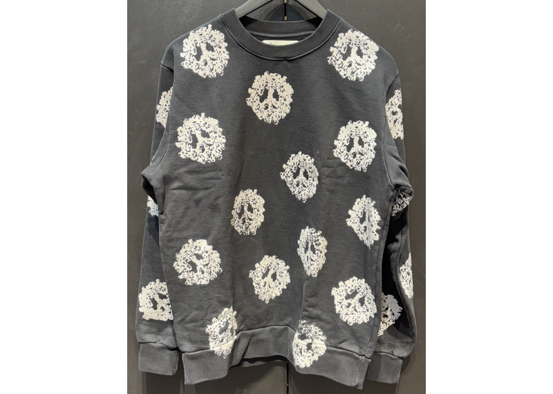 Cotton Wreath All Over Crewneck