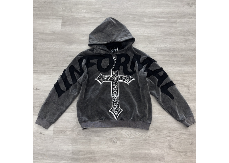 IINFORMAL Black Cross Hoodie
