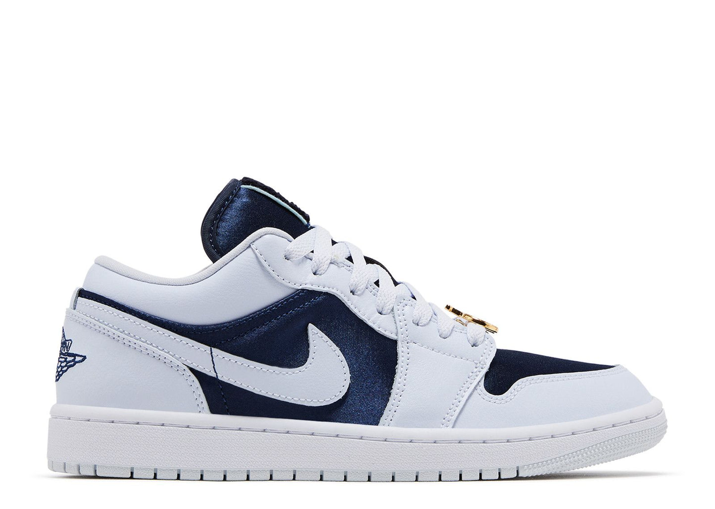 Wmns Air Jordan 1 Low SE Midnight Navy Gold Charms