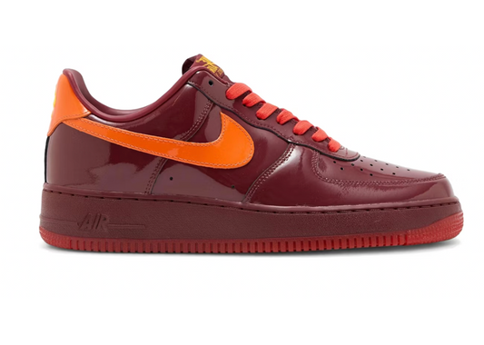 Nike Air Force 1 Low Patent Leather Dark Team Red Safety Orange