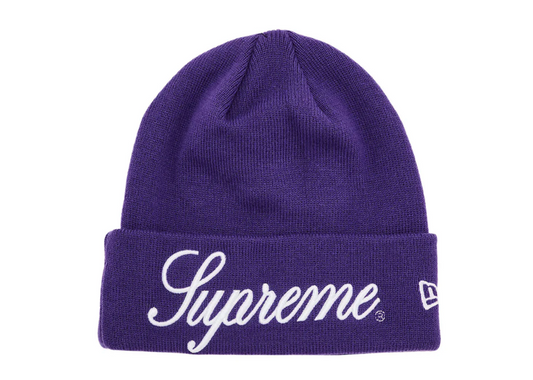 New Era Script Beanie purple