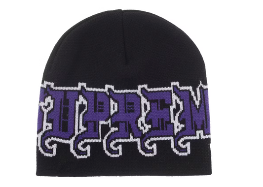 Supreme New Era Outline Beanie Black