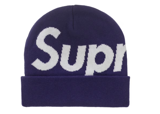 Supreme Big Logo Beanie (FW25) Purple