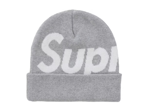 Supreme Big Logo Beanie (FW24) Ash Grey