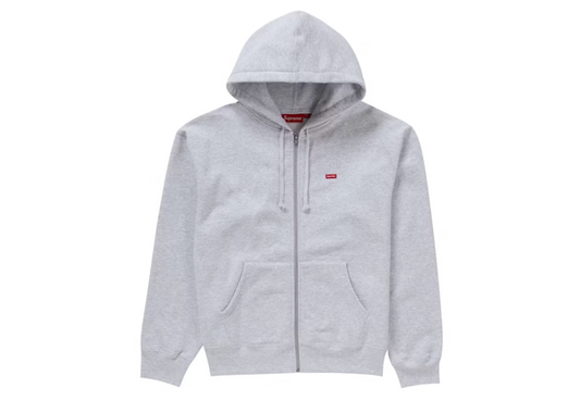 Small Box Zip Up Hooded Sweatshirt (FW24) Ash Grey