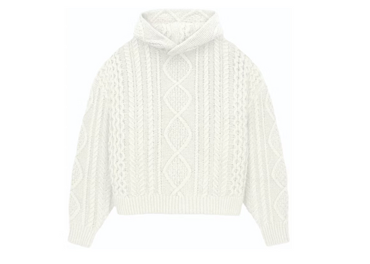 Cloud Dancer Knit Hoodie Used